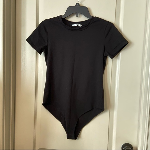 Amazon Tops - Women's Round Neck Short Sleeve Basic Bodysuit